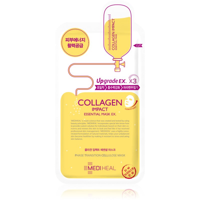 MEDIHEAL Essential Mask Collagen Impact pečující plátýnková maska s kolagenem 24 ml - parfo.cz