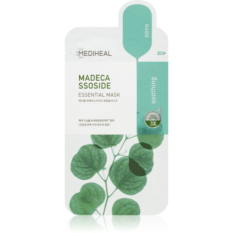 MEDIHEAL Essential Mask Madeca Ssoside plátýnková maska se zklidňujícím účinkem 24 ml - parfo.cz
