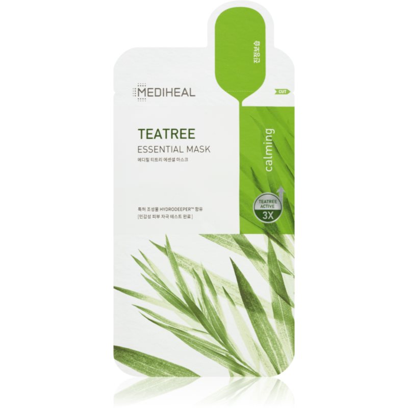 MEDIHEAL Essential Mask Teatree zklidňující plátýnková maska proti akné 27 ml - parfo.cz