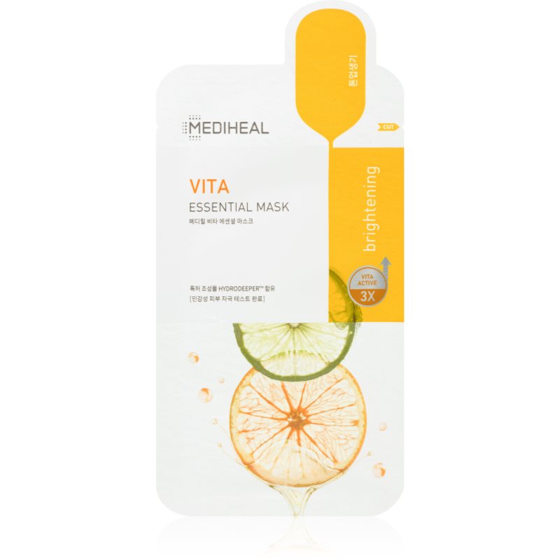 MEDIHEAL Essential Mask Vita rozjasňující plátýnková maska s multivitamínovým komplexem 24 ml - parfo.cz