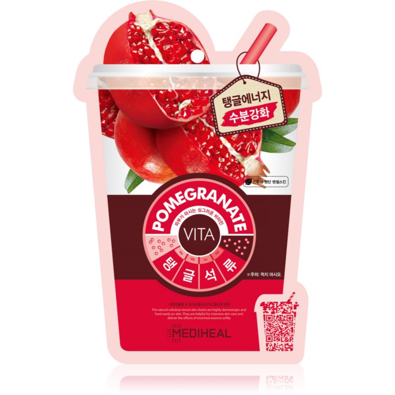 MEDIHEAL Vita Mask Pomegranate hydratační plátýnková maska s kolagenem 20 ml - parfo.cz