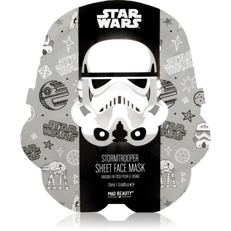 Mad Beauty Star Wars Storm Trooper hydratační plátýnková maska s výtažkem zeleného čaje 25 ml - parfo.cz