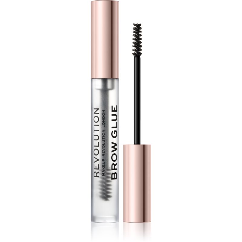 Makeup Revolution Brow Glue transparentní fixační gel na obočí 3 ml - parfo.cz
