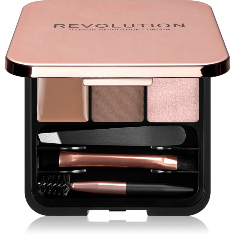 Makeup Revolution Brow Sculpt Kit sada pro dokonalé obočí odstín Brown 2.2 g - parfo.cz