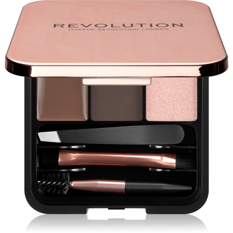Makeup Revolution Brow Sculpt Kit sada pro dokonalé obočí odstín Dark 2.2 g - parfo.cz