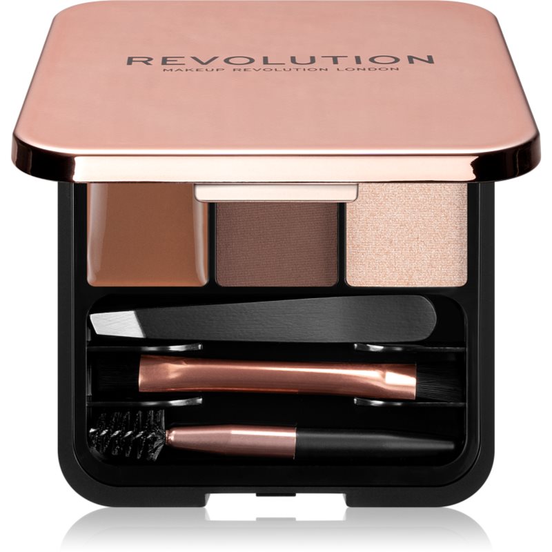 Makeup Revolution Brow Sculpt Kit sada pro dokonalé obočí odstín Medium 2.2 g - parfo.cz