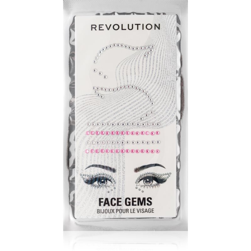 Makeup Revolution Metallic Muse Face Gems nálepky na obličej 1 g - parfo.cz