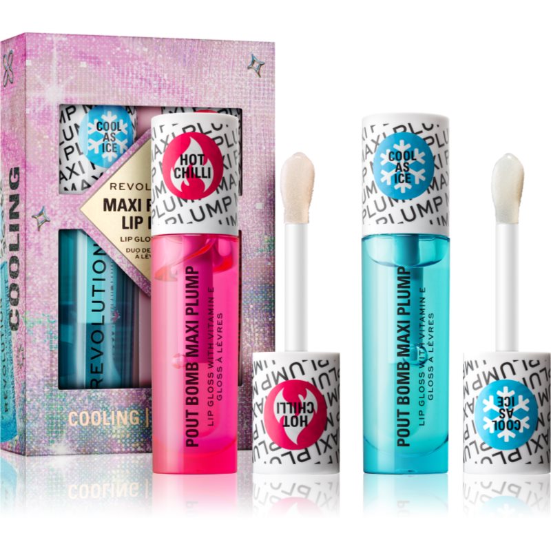 Makeup Revolution Xmass 2024 Maxi Plump dárková sada na rty odstín Cool As Ice and Hot As Chilli 1 ks - parfo.cz