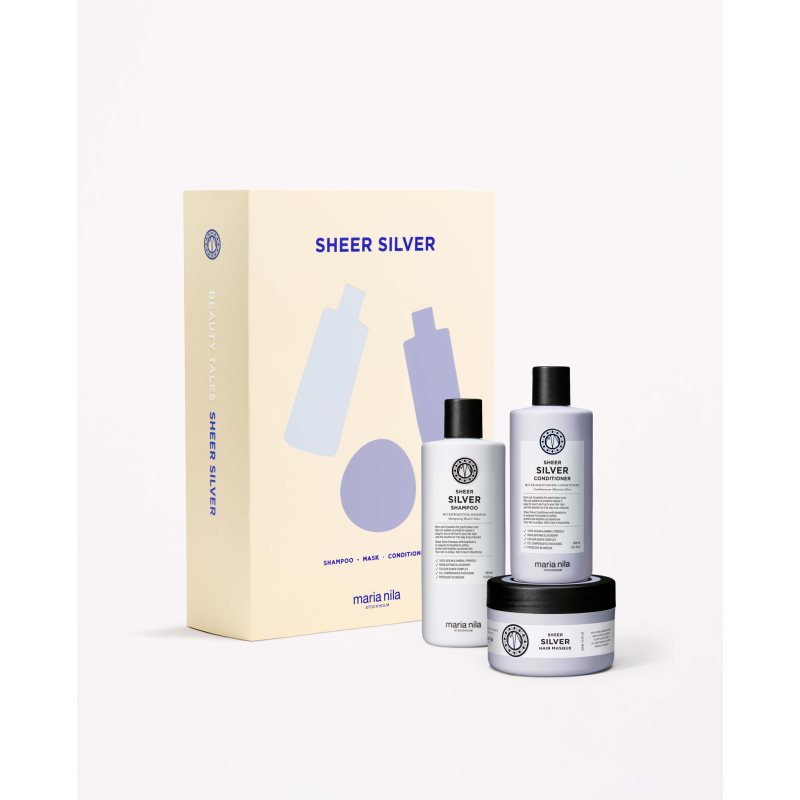 Maria Nila Sheer Silver Holiday Box dárková sada pro blond a šedivé vlasy - parfo.cz