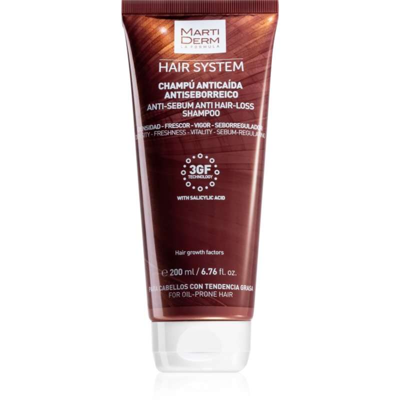 MartiDerm Hair System šampon proti vypadávání vlasů pro mastnou pokožku hlavy 200 ml - parfo.cz