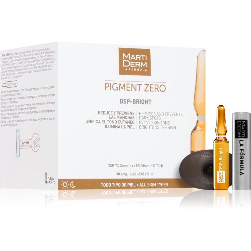 MartiDerm Pigment Zero DSP-BRIGHT ampulky pro rozjasnění pleti s vitamínem C 30x2 ml - parfo.cz