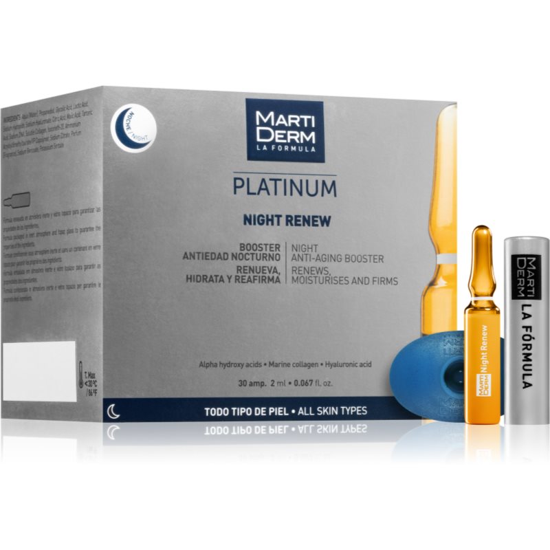 MartiDerm Platinum Night Renew exfoliační peelingové sérum v ampulích 30x2 ml - parfo.cz