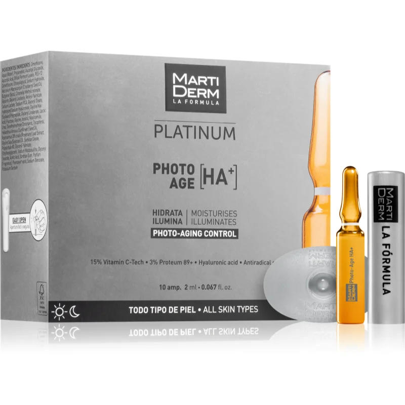 MartiDerm Platinum Photo Age HA+ sérum proti stárnutí pleti v ampulích s vitamínem C 10x2 ml - parfo.cz