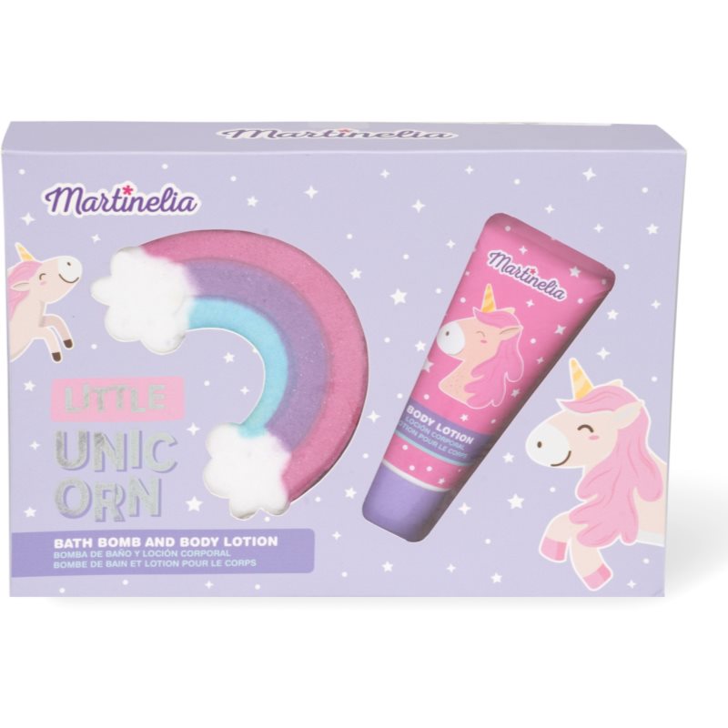 Martinelia Little Unicorn Bath Bomb & Body Lotion dárková sada pro děti - parfo.cz