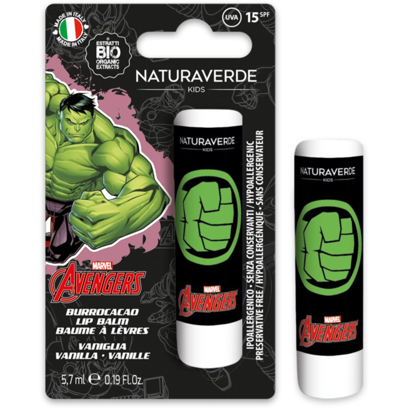 Marvel Avengers Lip Balm balzám na rty pro děti Vanilla SPF 15 5