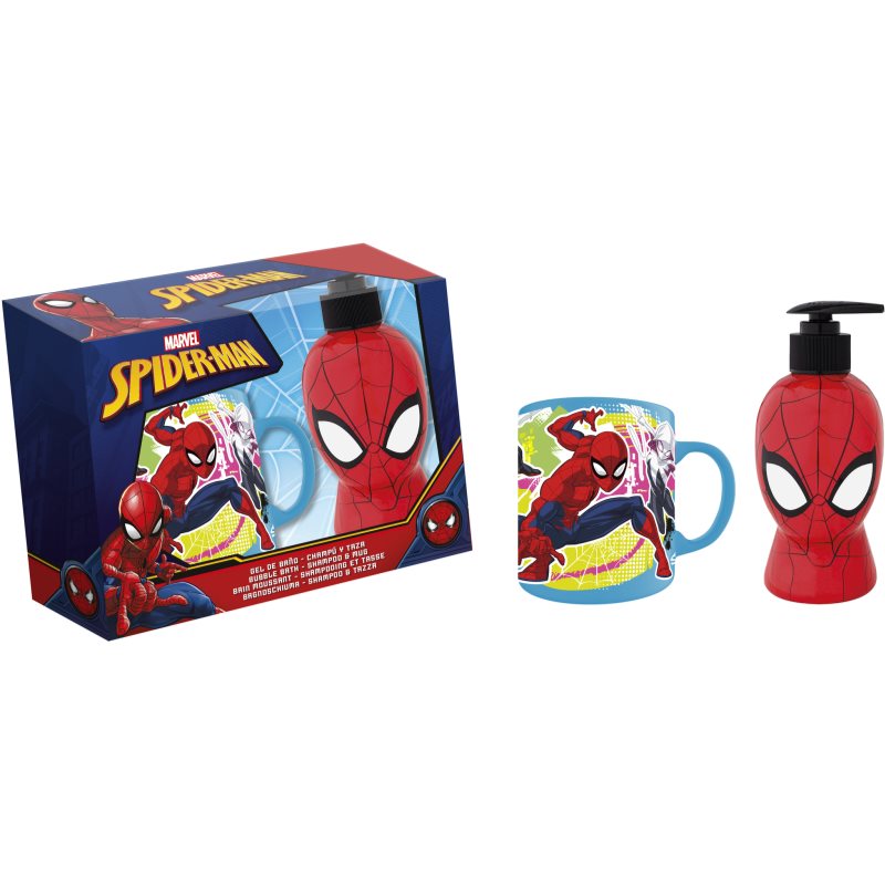 Marvel Spiderman Bubble Bath and Shampoo dárková sada pro děti - parfo.cz