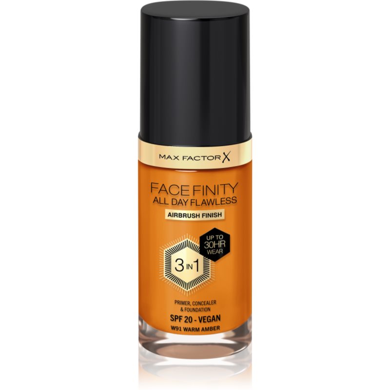 Max Factor Facefinity All Day Flawless dlouhotrvající make-up SPF 20 odstín 91 Warm Amber 30 ml - parfo.cz
