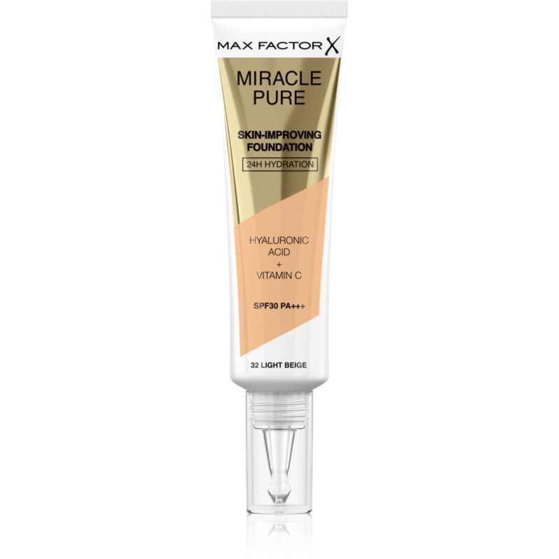 Max Factor Miracle Pure Skin dlouhotrvající make-up SPF 30 odstín 32 Light Beige 30 ml - parfo.cz