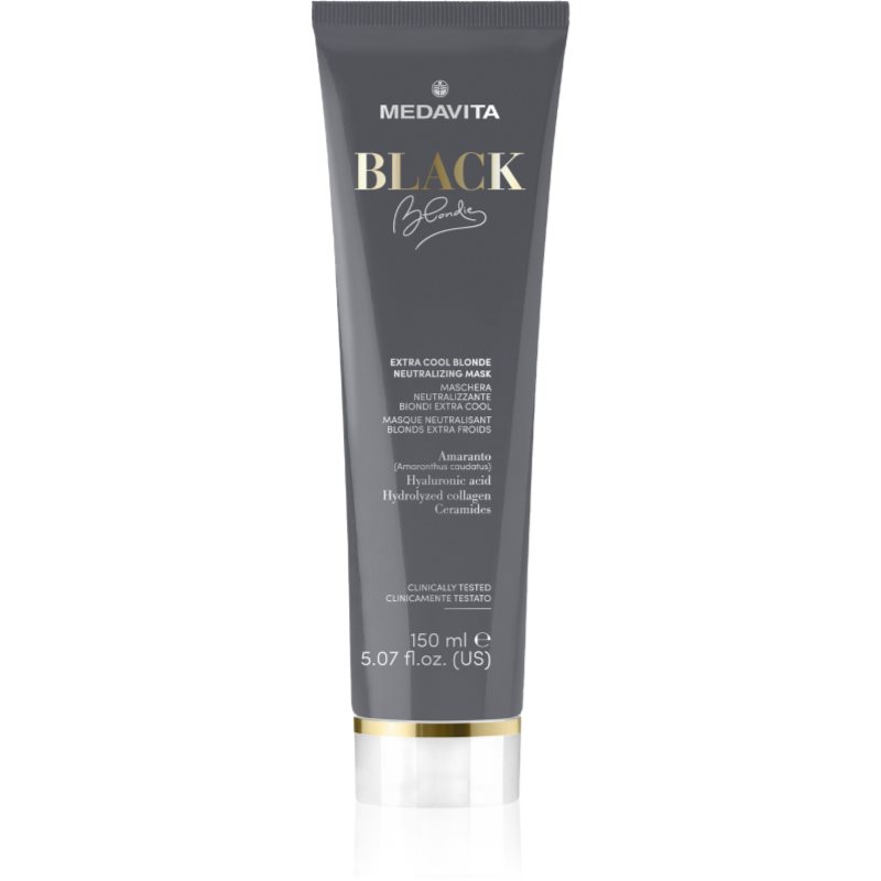 Medavita Black Blondie Extra Cool Blonde přirozeně neutralizující maska pro barvené vlasy 150 ml - parfo.cz