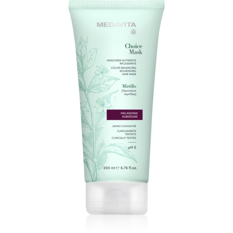 Medavita Choice Aubergine vyživující maska pro barvené vlasy 200 ml - parfo.cz