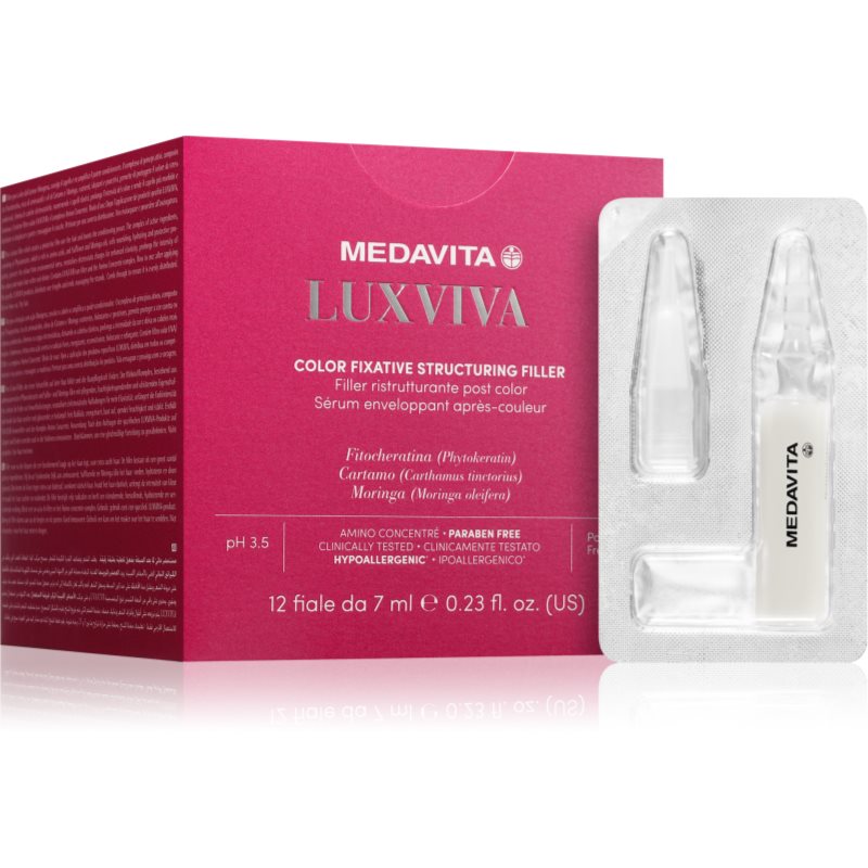 Medavita LUXVIVA Color Fixative Structuring Filler ampule po barvení pro všechny typy vlasů 12x7 ml - parfo.cz