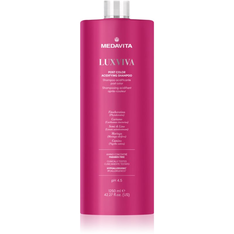 Medavita LUXVIVA Post Color Acidifying hydratační šampon pro barvené vlasy 1250 ml - parfo.cz