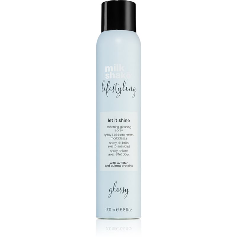 Milk Shake Lifestyling Let it shine ochranný sprej pro lesk a hebkost vlasů 200 ml - parfo.cz