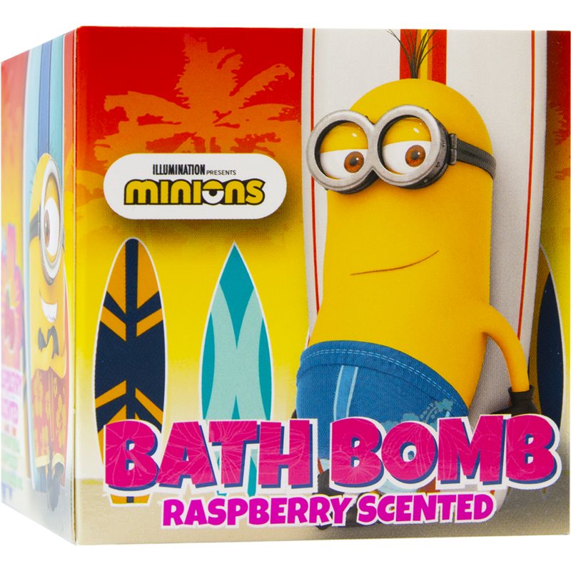 Minions Bath Bomb šumivá koule do koupele Raspberry 1 ks - parfo.cz