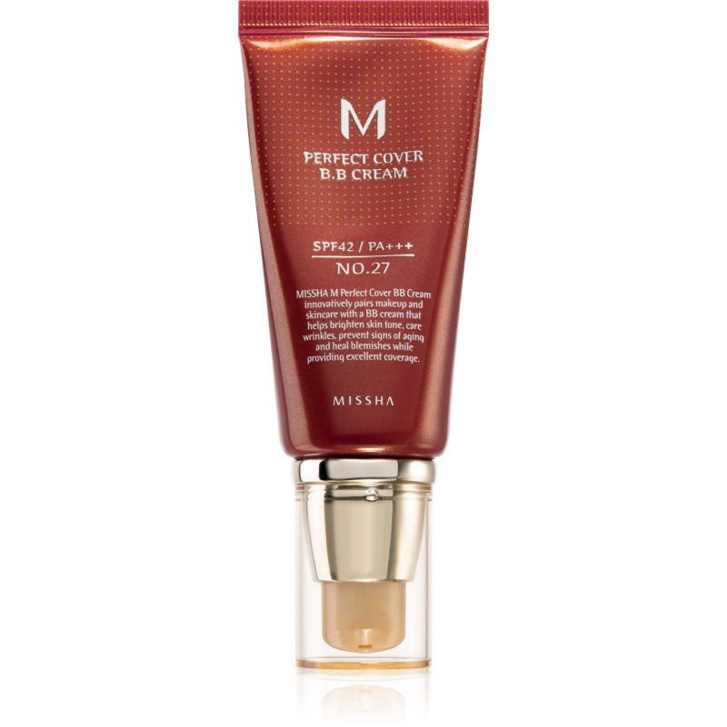 Missha M Perfect Cover BB krém s vysokou UV ochranou odstín No. 27 Honey Beige SPF42/PA+++ 50 ml - parfo.cz