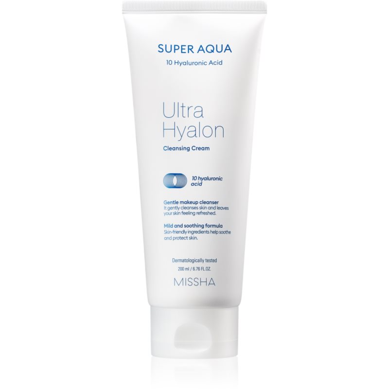 Missha Super Aqua 10 Hyaluronic Acid hydratační čisticí krém 200 ml - parfo.cz