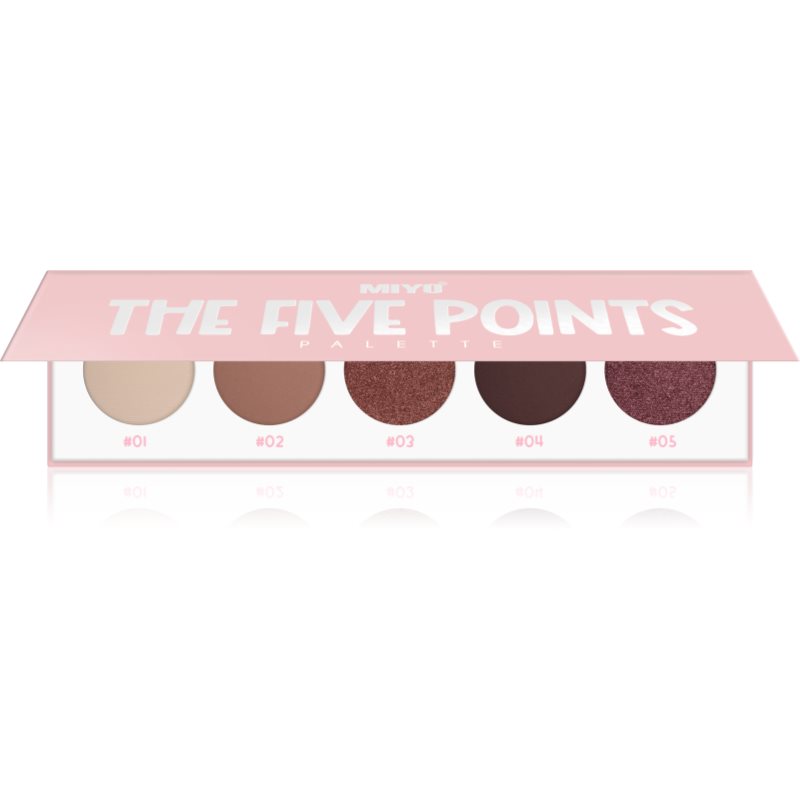 Miyo Eyeshadow The five points paletka očních stínů odstín 11 Femine flame 1 ks - parfo.cz