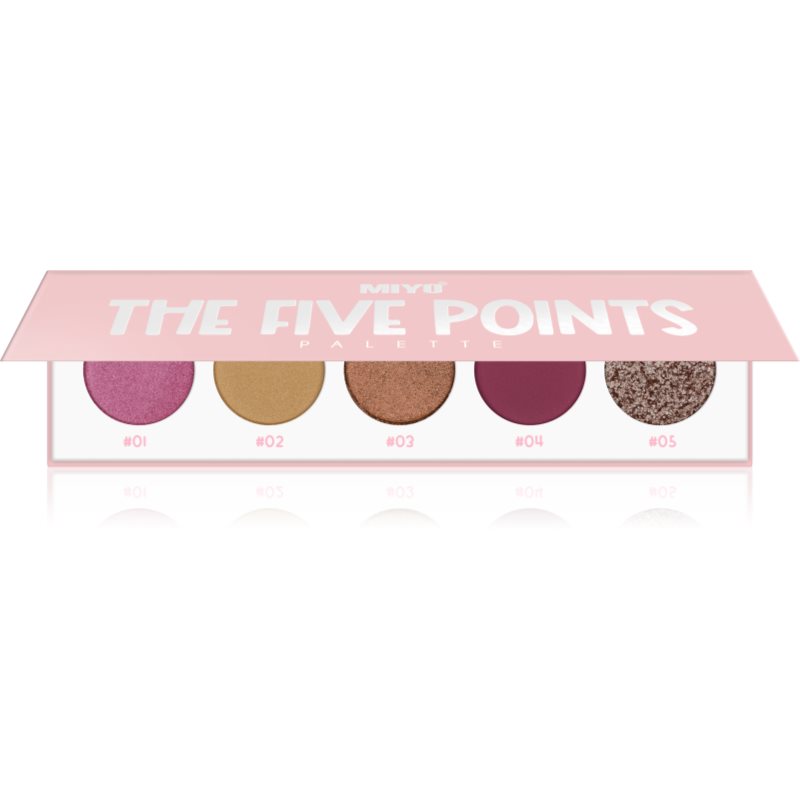 Miyo Eyeshadow The five points paletka očních stínů odstín 27 Purple heart 1 ks - parfo.cz