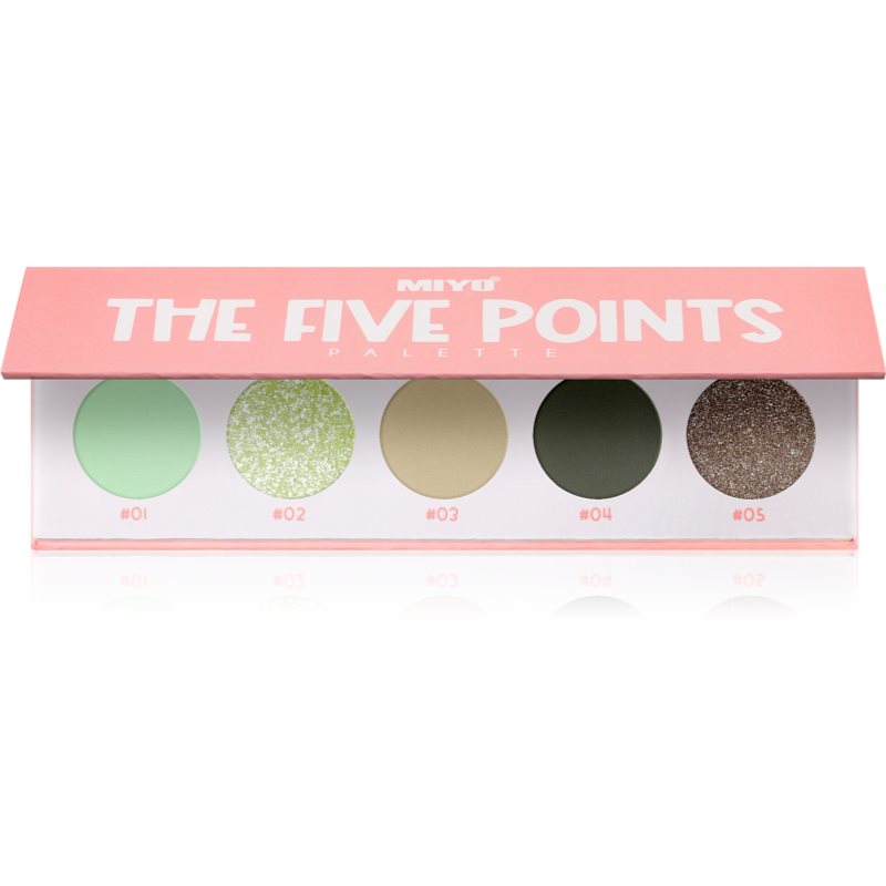 Miyo Eyeshadow The five points paletka očních stínů odstín 36 Pistachio gelato 1 ks - parfo.cz