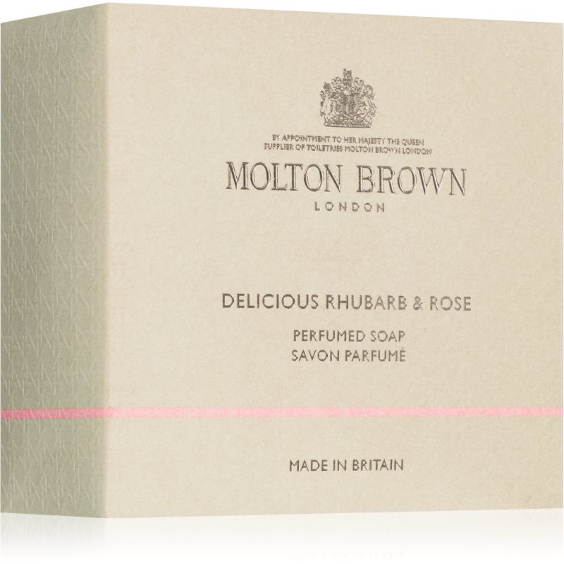 Molton Brown Rhubarb & Rose Perfumed Soap tuhé mýdlo na ruce a tělo 150 g - parfo.cz