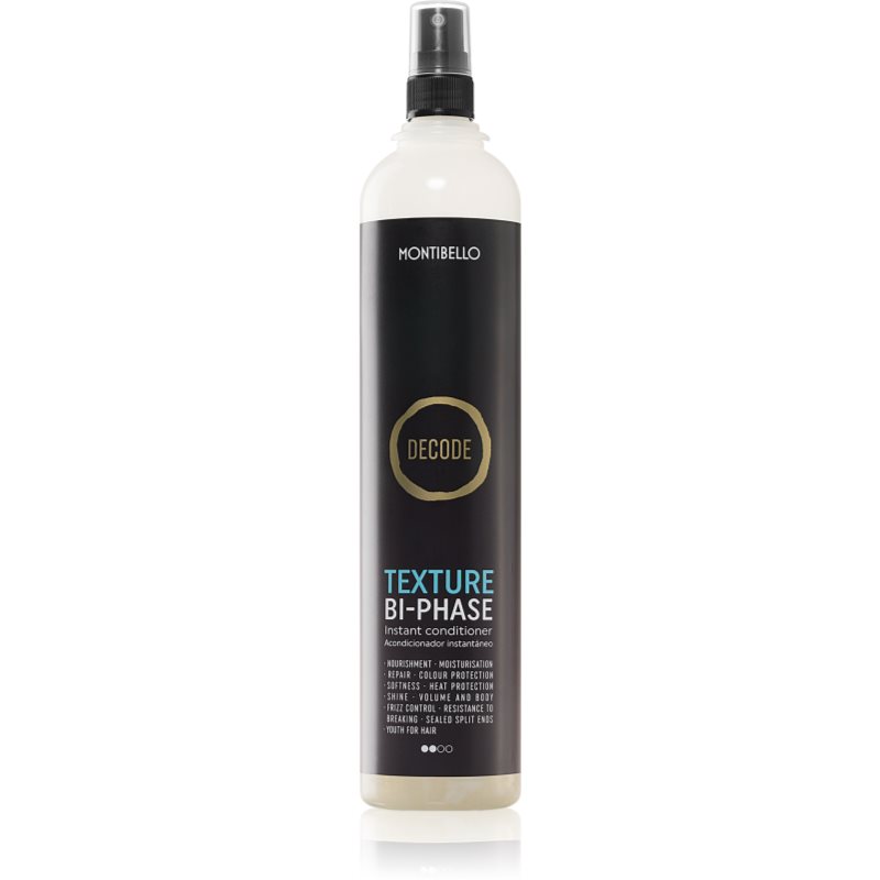 Montibello Decode Texture BI-PHASE bezoplachový kondicionér pro snadné rozčesání vlasů 400 ml - parfo.cz