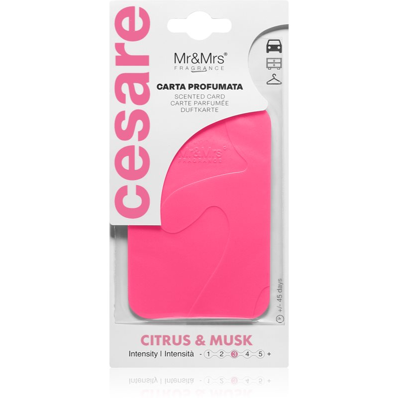 Mr & Mrs Fragrance Cesare Citrus & Musk vonná visačka 1 ks - parfo.cz