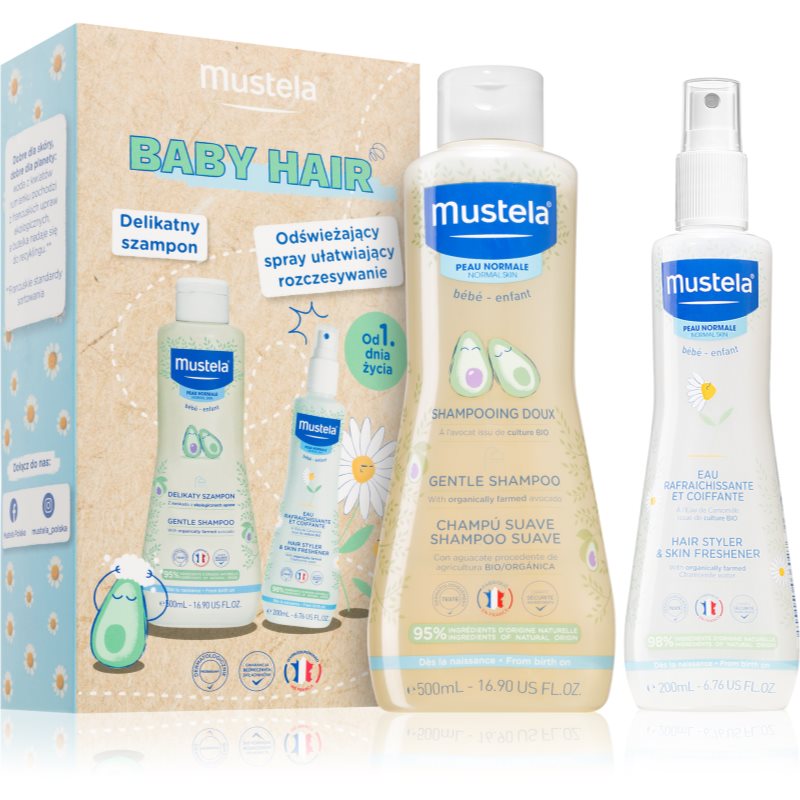 Mustela Bébé Baby Hair dárková sada pro děti od narození - parfo.cz