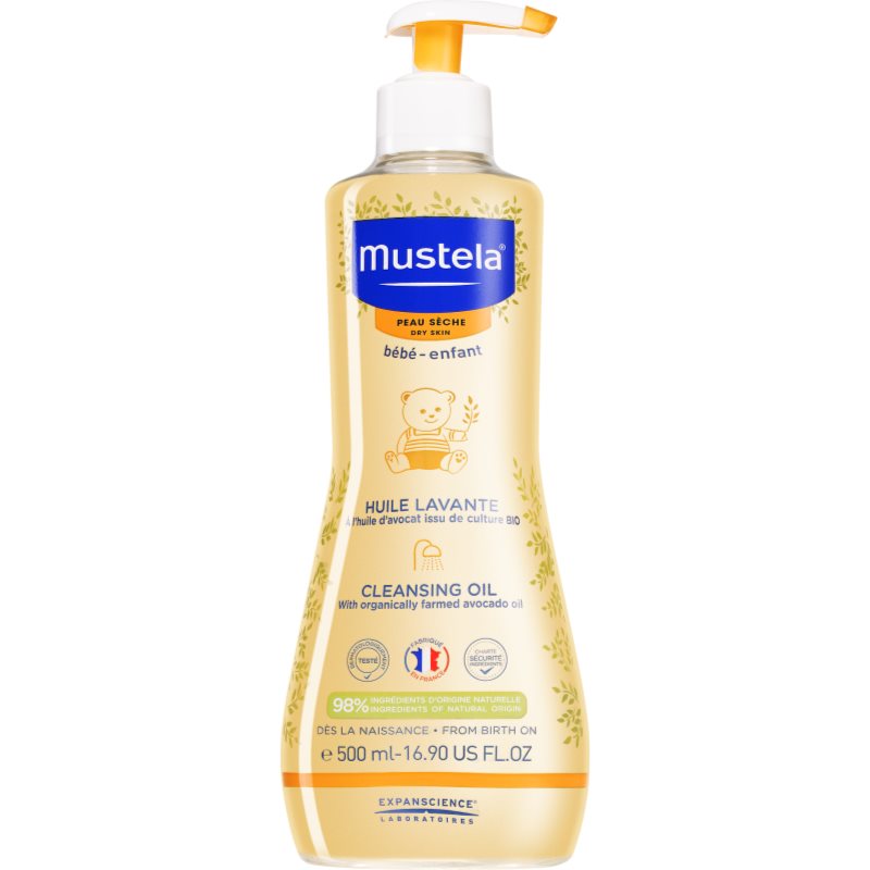 Mustela Bébé Dry Skin čisticí olej pro děti od narození 500 ml - parfo.cz