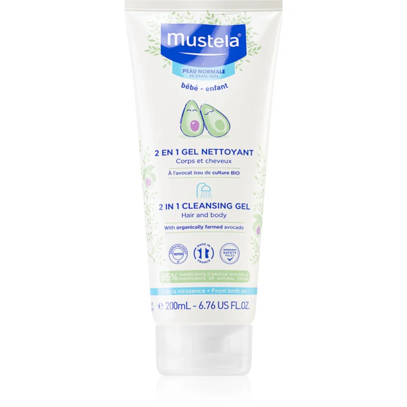Mustela Bébé mycí gel na tělo a vlasy pro děti 200 ml - parfo.cz
