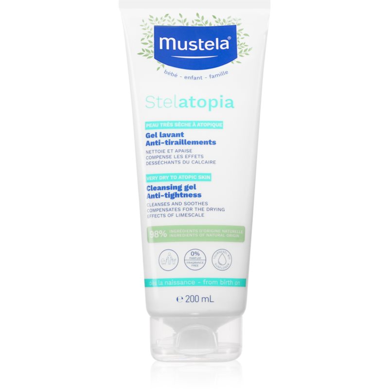 Mustela Bébé zklidňující čisticí gel pro atopickou pokožku 200 ml - parfo.cz
