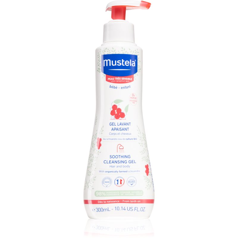 Mustela Bébé zklidňující čisticí gel pro děti od narození 300 ml - parfo.cz