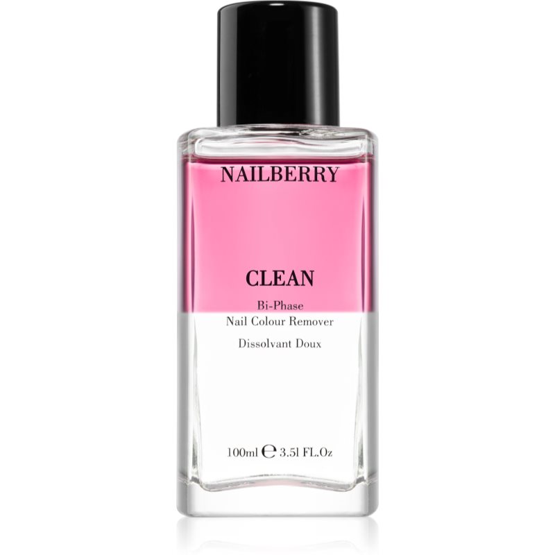 NAILBERRY Clean Bi-Phase Nail Colour Remover odlakovač na nehty se zpevňujícím účinkem 100 ml - parfo.cz