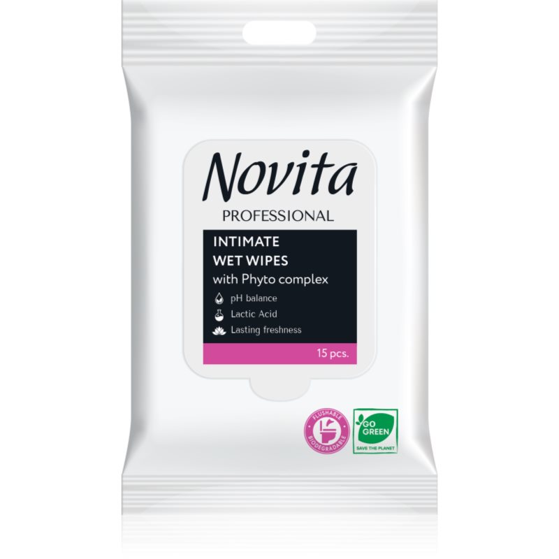 NOVITA Professional ubrousky pro intimní hygienu pro citlivou pokožku 15 ks - parfo.cz