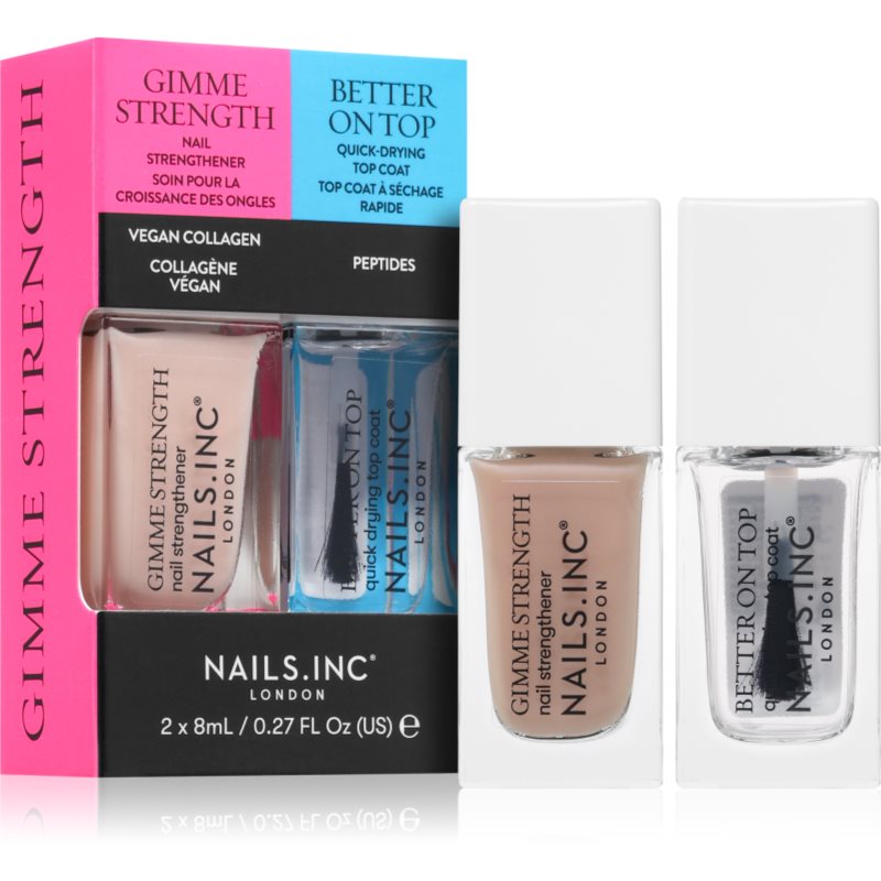 Nails Inc. Gimme Strength & Better On Top sada laků na nehty - parfo.cz