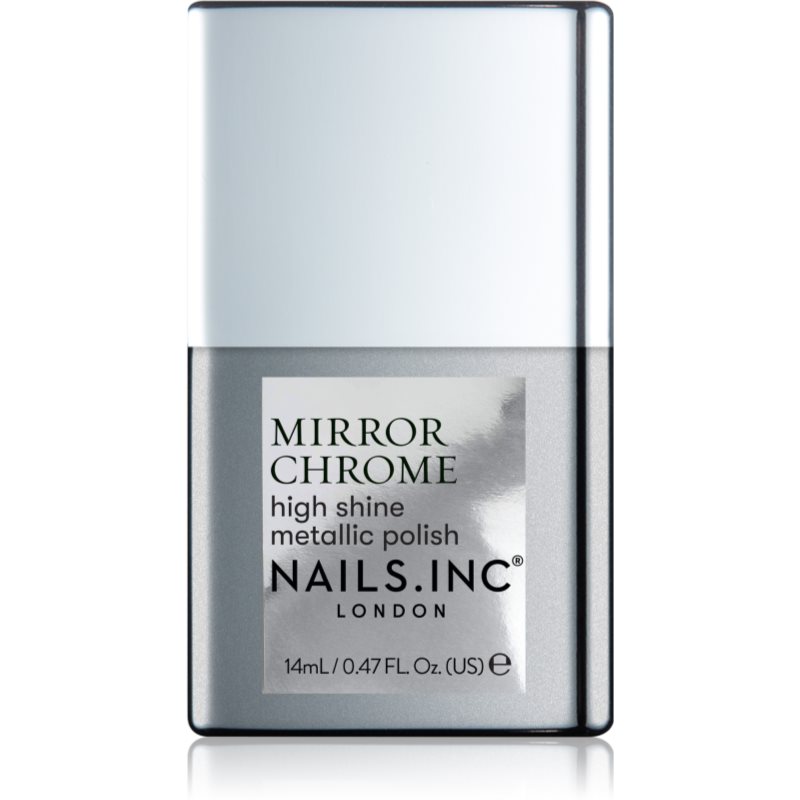 Nails Inc. Mirror Chrome lak na nehty s vysokým leskem odstín Silver Served 14 ml - parfo.cz