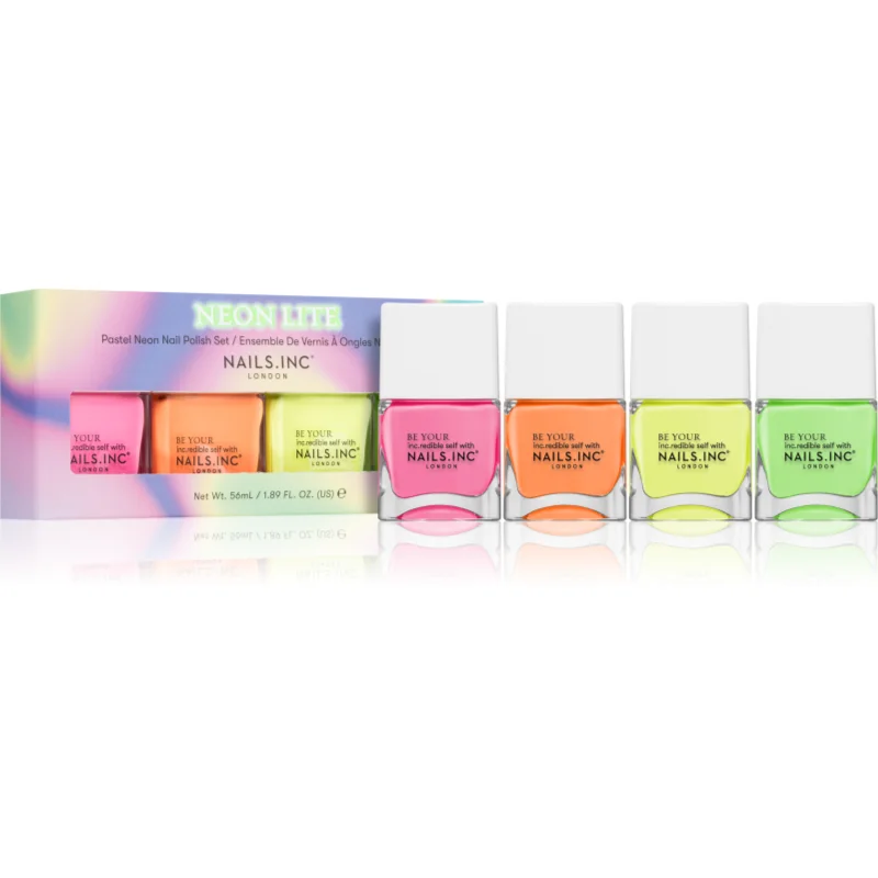 Nails Inc. Neon Lite Nail Polish Set sada laků na nehty - parfo.cz
