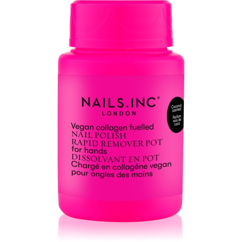 Nails Inc. Vegan Nail Polish Rapid Remover Pot odlakovač na nehty bez acetonu s vůní kokosu 50 ml - parfo.cz
