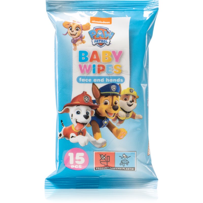 Nickelodeon Paw Patrol Baby Wipes vlhčené ubrousky pro děti 15 ks - parfo.cz