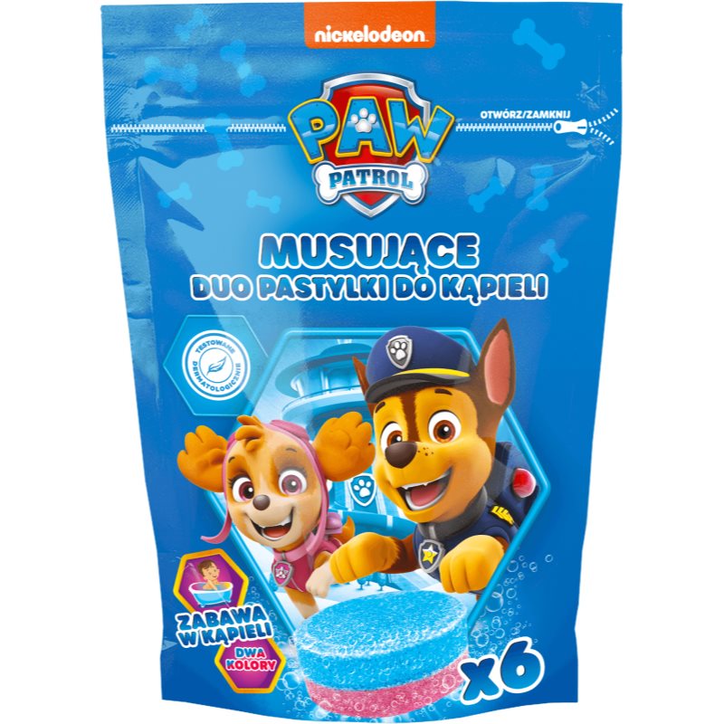 Nickelodeon Paw Patrol Bath Pills barevné šumivé tablety do koupele 6x20 g - parfo.cz