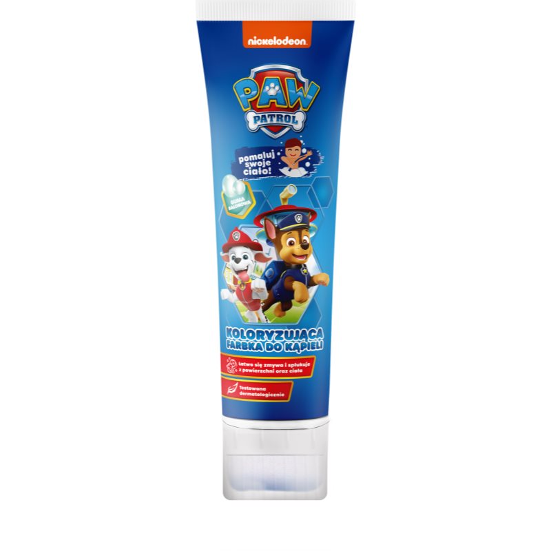 Nickelodeon Paw Patrol Coloring Bath Paint pěna do koupele pro děti Blue Bubble Gum 150 ml - parfo.cz
